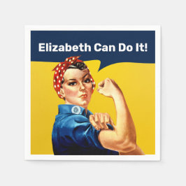 Rosie de Riveter | Napkin | Personaliseren Servet