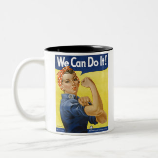 Rosie de Riveter Onbewerkte  foto's Oud-West Tweekleurige Koffiemok