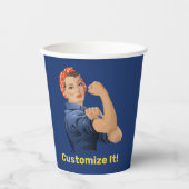 Rosie de Riveter Papieren Bekers (Voorkant)