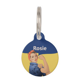 Rosie de Riveter Pet ID Tag Huisdierpenning