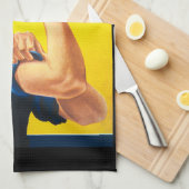 Rosie De Riveter: Pistool Show! Theedoek (Quarter Fold)