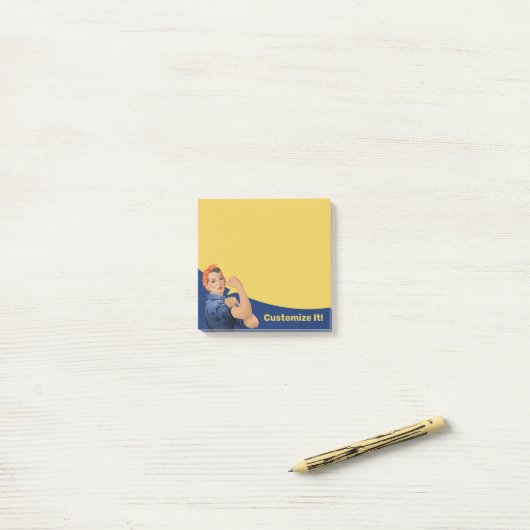 Rosie de Riveter Post-it Notes (Op bureau)