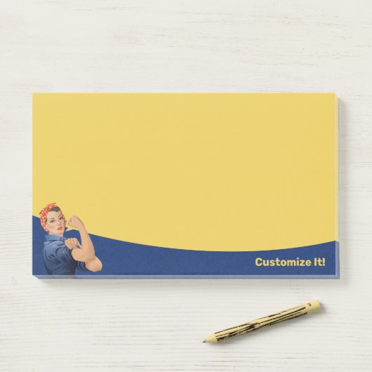 Rosie de Riveter Post-it Notes (Op bureau)