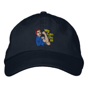 Rosie de Riveter Retro Style Embroidery Geborduurde Pet