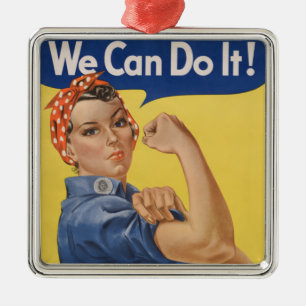 Rosie de Riveter: Sterke vrouwen Vrouw Empowerment Metalen Ornament