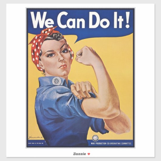 Rosie de Riveter: Sterke vrouwen Vrouw Empowerment Sticker (Vel)