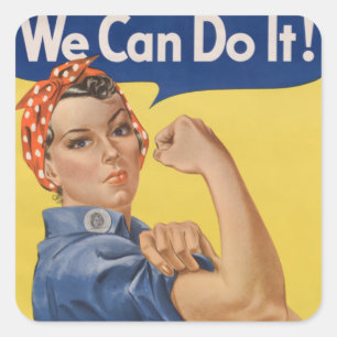 Rosie de Riveter: Sterke vrouwen Vrouw Empowerment Vierkante Sticker