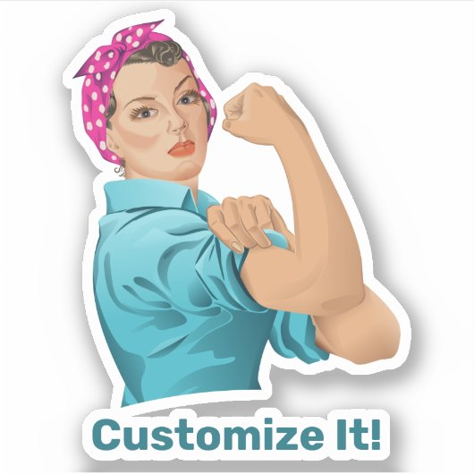 Rosie de Riveter-Sticker Sticker (Voorkant)
