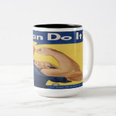 Rosie de Riveter Tweekleurige Koffiemok (Voorkant rechts)