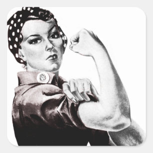 Rosie de Riveter Vierkante Sticker