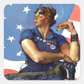 Rosie de Riveter Vierkante Sticker