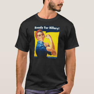 Rosie de Riveter voor zwarte T-shirt van Hillary M