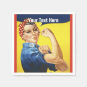 Rosie de Riveter We Can Do It aangepaste tekst Servet (Voorkant)