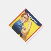 Rosie de Riveter We Can Do It aangepaste tekst Servet (Hoek)