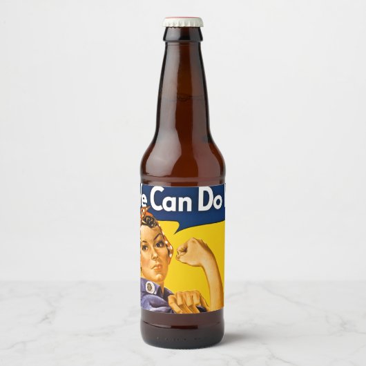 Rosie de Riveter we kunnen het  doen Bier Etiket (Voorkant)