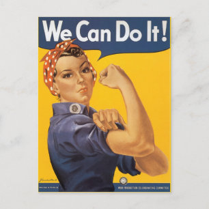 Rosie de Riveter "We kunnen het doen" Briefkaart