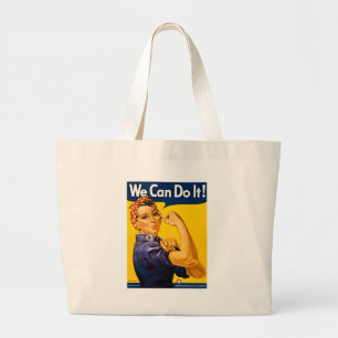 Rosie de Riveter we kunnen het doen Grote Tote Bag