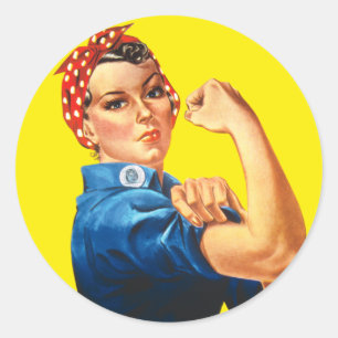 Rosie de Riveter, we kunnen het doen! Ronde Sticker