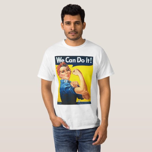 Rosie de Riveter we kunnen het  doen T-shirt (Voorkant volledig)
