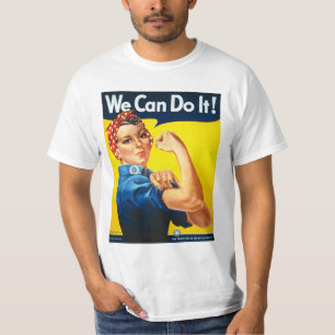 Rosie de Riveter we kunnen het doen T-shirt