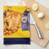 Rosie de Riveter we kunnen het  doen Theedoek (Quarter Fold)