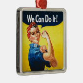 Rosie de Riveter - "We kunnen het!" Metalen Ornament (Rechts)