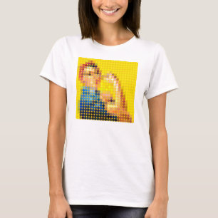 Rosie de Riveter - "We kunnen het!" pixeldot T-shirt