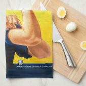 Rosie de Riveter - "We kunnen het!" Theedoek (Quarter Fold)