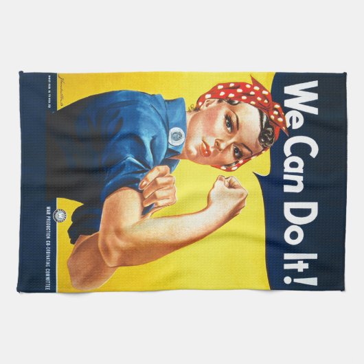 Rosie de Riveter - "We kunnen het!" Theedoek (Horizontaal)