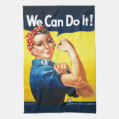Rosie de Riveter - "We kunnen het!" Theedoek (Verticaal)