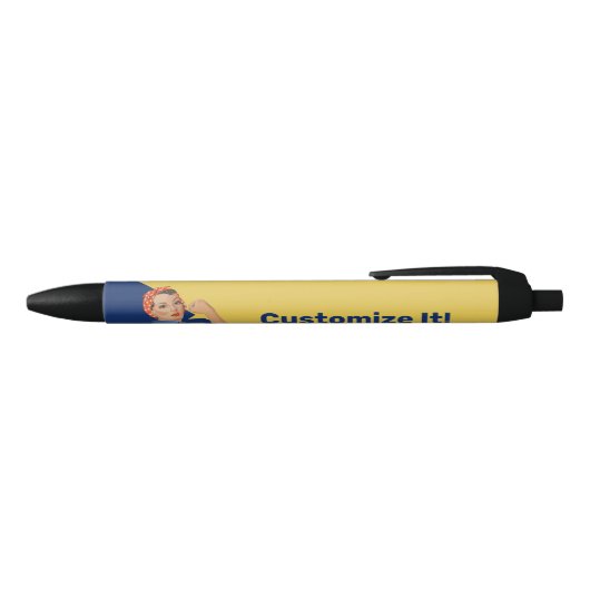 Rosie de Riveter Zwarte Inkt Pen (Bovenkant)