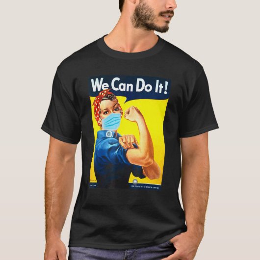 Rosie het gezichtsmasker van de Riveter Face T-shirt (Voorkant)
