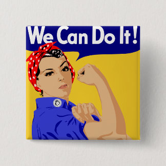 Rosie het grafische ontwerp van de Riveter Vierkante Button 5,1 Cm