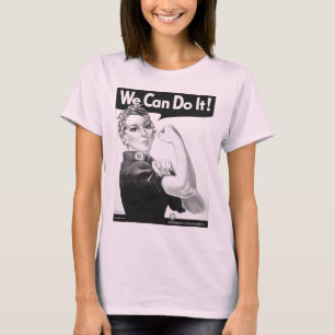 Rosie het t-shirt van de riveter zwart-wit