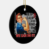 Rosie Keep Calm AIDS Keramisch Ornament (Rechts)