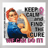 Rosie Keep Calm Breast Cancer.png Poster (Voorkant)