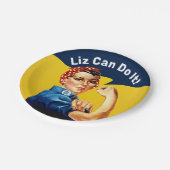 Rosie la riveuse | Assiette en carton | Personnali (Angle)