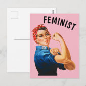 ROSIE LE FEMINISTE CARTES POSTALES (Devant / Derrière)