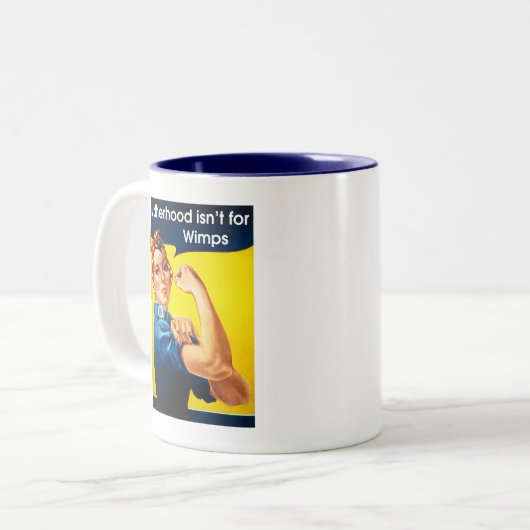 Rosie le Riveter ~ Mug à café à deux tons (Devant gauche)