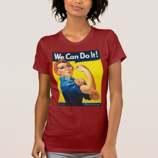Rosie le Riveter Nous pouvons le faire T-shirt Vin