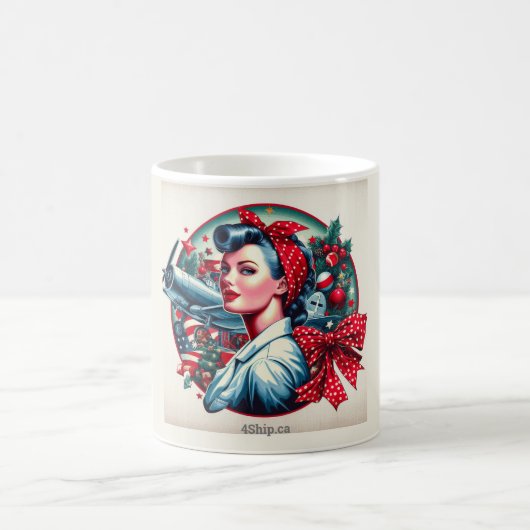 Rosie le Riveter Pin-up Girl Mug (Centre)