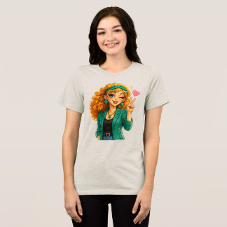 Rosie Max Cartoon Meisje T-Shirt – Schattig Oranje