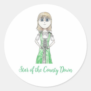 Rosie McCann van Star of the County Down Irish Ronde Sticker