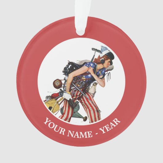 Rosie naar de redding ornament (voorkant)