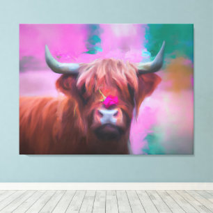 "Rosie of the Highlands" – Hooglandrund Portret Canvas Afdruk