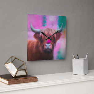 "Rosie of the Highlands" – Hooglandrund portret Vierkante Klok