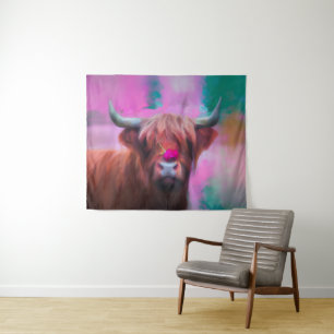 "Rosie of the Highlands" – Hooglandrund Portret Wandkleed
