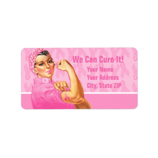 Rosie Riveter Custom Cancer Etiket (Voorkant)