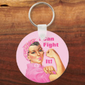 Rosie Riveter Custom Cancer Sleutelhanger (Voorkant)