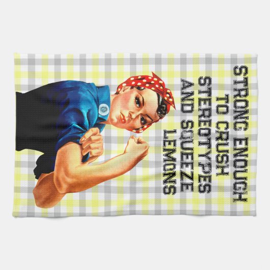 Rosie Riveter Inspirée Serviette pour écraser les (Horizontal)